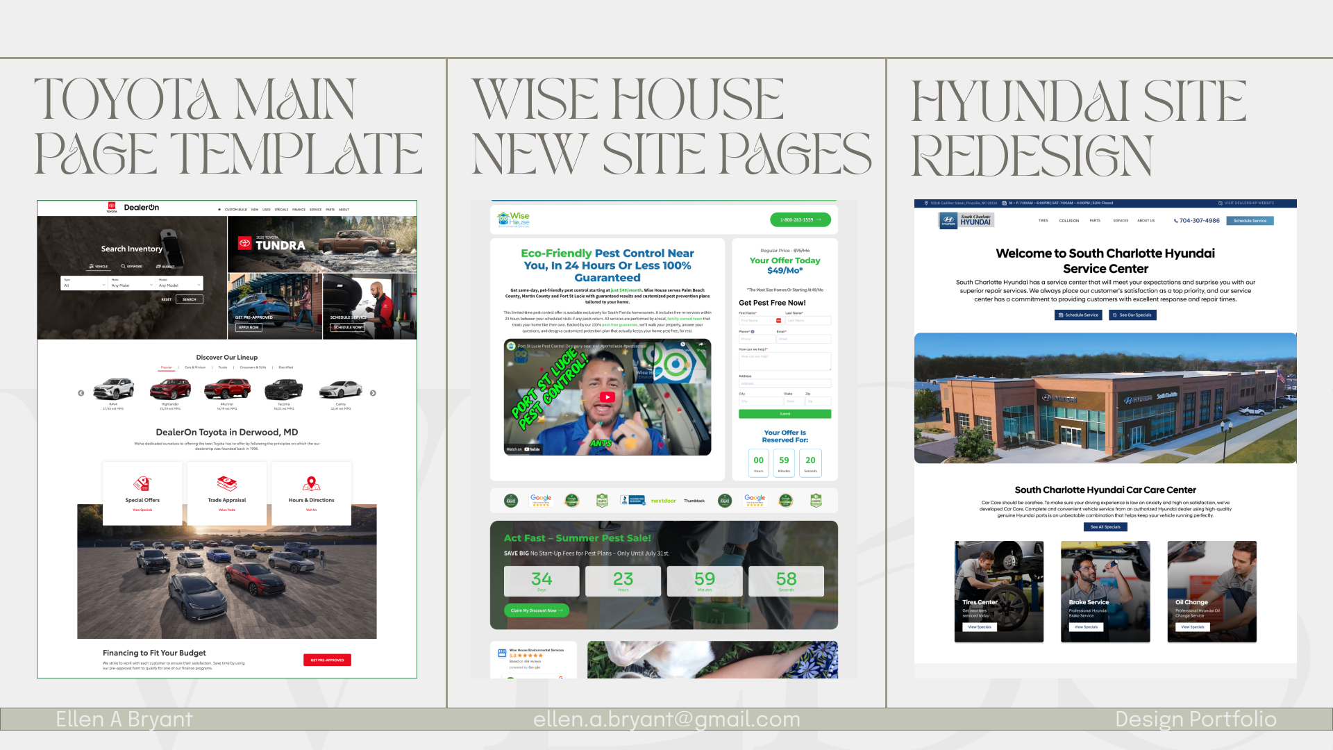 Automotive dealership website designs
